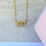 The Motherhood Necklace, Girl, Girl, Boy 18K Gold